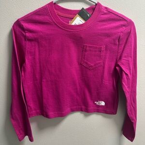 NORTH FACE - NORTHFACE - LONG SLEEVE - FUSCHIA PINK - SMALL - GIRLS (BRAND NEW)